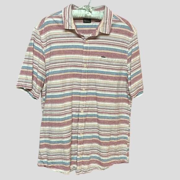 Buffalo David Bitton Sixle Button Down Short Sleeve Shirt Size XL - Picture 2 of 11